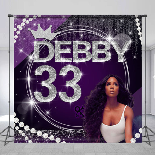 Lofaris Personalized Mask 18th Black Gold Birthday Backdrop