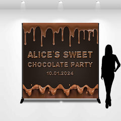 Lofaris Personalized Name Chocolate Birthday Party Backdrop