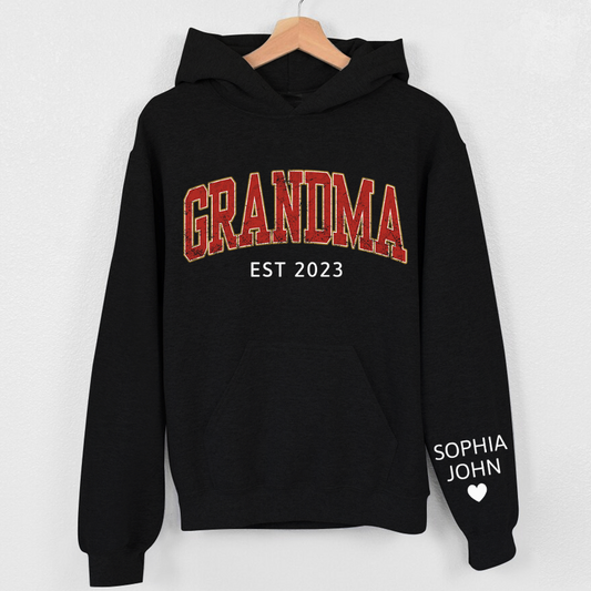 Lofaris Personalized Name Grandma Est Years Gift Hoodie