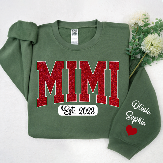 Lofaris Personalized Name Mimi And Kids Christmas Sweatshirt