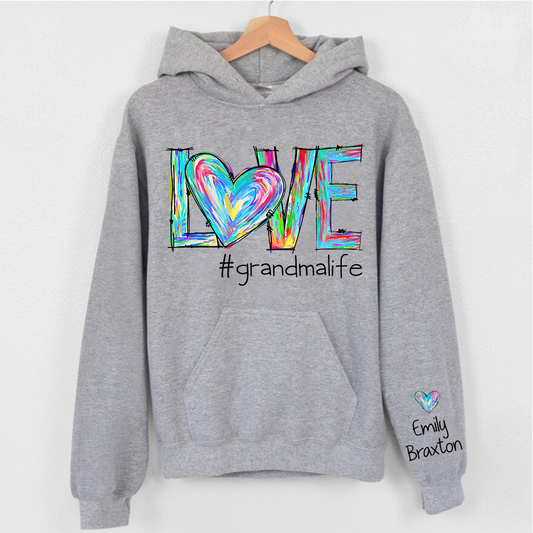 Lofaris Personalized Name Oil Love Grandma Life Gift Hoodie