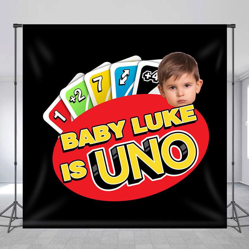 Lofaris Personalized Name Uno Card Games Party Backdrop