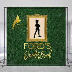 Lofaris Personalized Onedeland Green Lawn Birthday Backdrop
