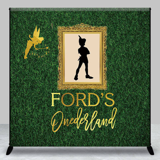 Lofaris Personalized Onedeland Green Lawn Birthday Backdrop