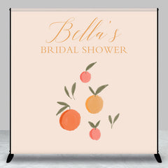 Lofaris Personalized Orange Simple Bridal Shower Backdrop