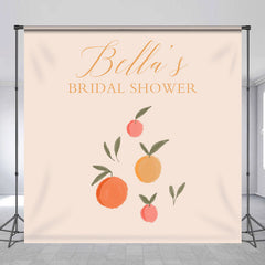 Lofaris Personalized Orange Simple Bridal Shower Backdrop