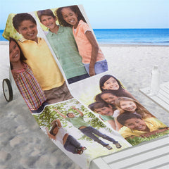 Lofaris Personalized Photo Collage Only One Beach Towel