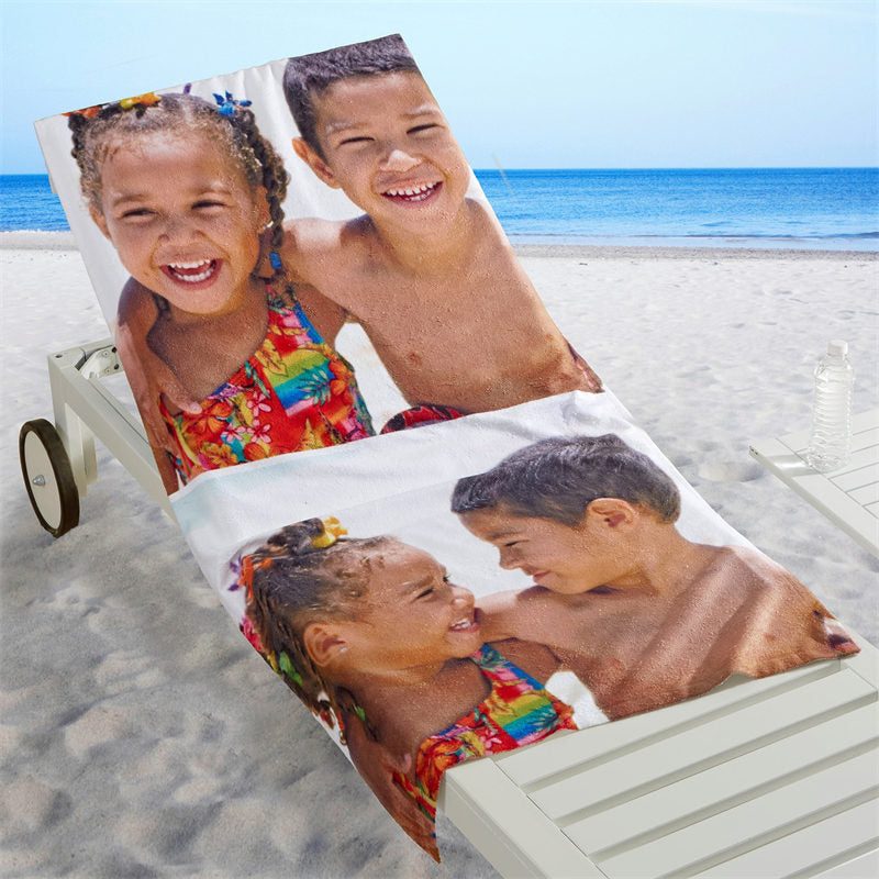 Lofaris Personalized Photo Collage Summer Beach Towel