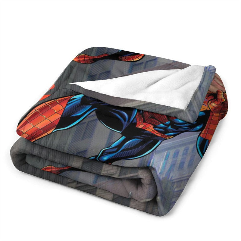 Lofaris Personalized Photo Flying Hero Pizza City Blanket