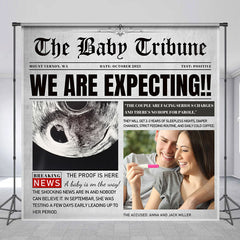 Lofaris Personalized Photo Newspaper Baby Shower Backdrop