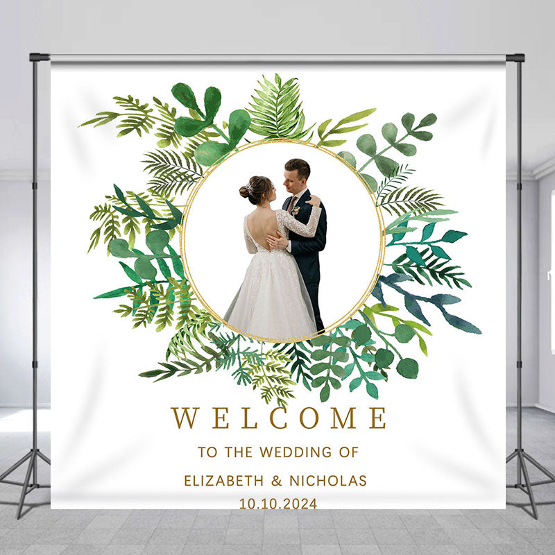 Lofaris Personalized Photo Welcome To The Wedding Backdrop