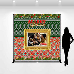 Lofaris Personalized Retro Culture Christmas Pattern Backdrop