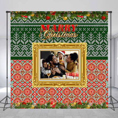 Lofaris Personalized Retro Culture Christmas Pattern Backdrop
