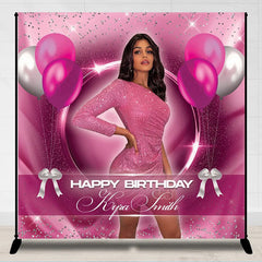 Lofaris Personalized Ring Pink Birthday Backdrop With Photo