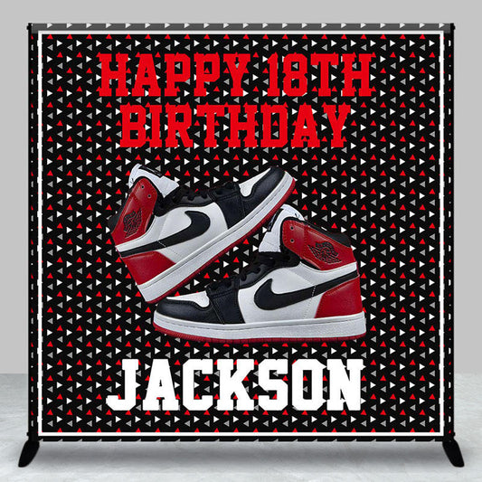 Lofaris Personalized Sneaker Ball Happy Birthday Backdrop