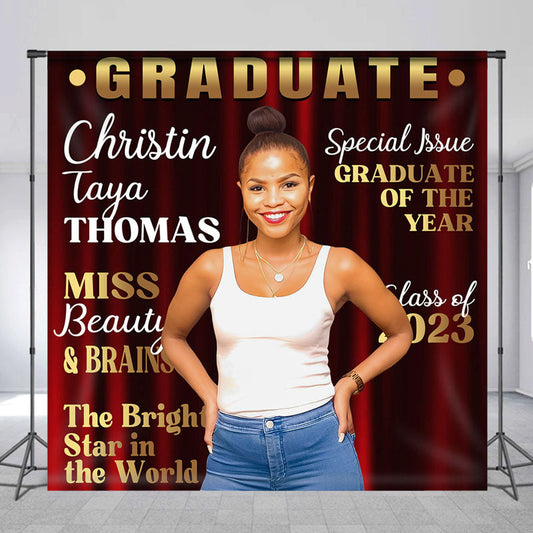 Lofaris Personalized Special Issue Graduate 2023 Backdrop