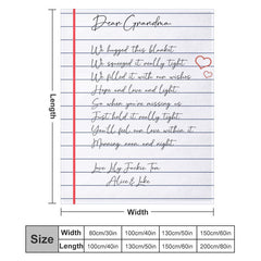 Lofaris Personalized Text Love Letter Retro Notebook Blanket