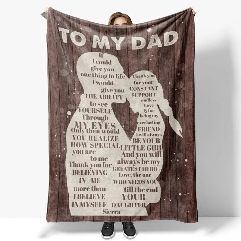 Lofaris Personalized To My Dad Fathers Day Throw Blanket