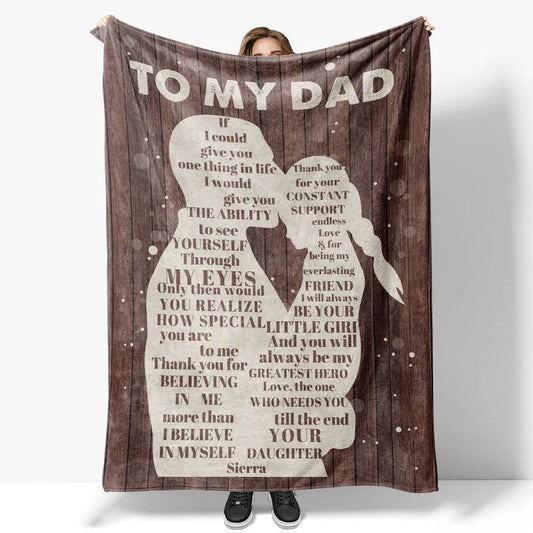 Lofaris Personalized To My Dad Fathers Day Throw Blanket