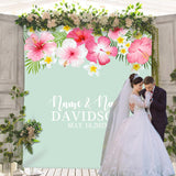 Load image into Gallery viewer, Lofaris Personalized Tropical Floral Wedding Backdrop