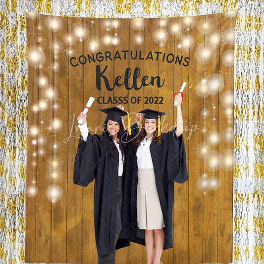 Lofaris Personalized Twinkle String Lights Graduation Backdrop Decor