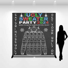 Lofaris Personalized Ugly Sweater Christmas Party Backdrop