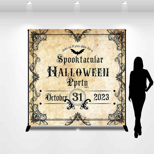 Lofaris Personalized Vintage Halloween Party 2023 Backdrop