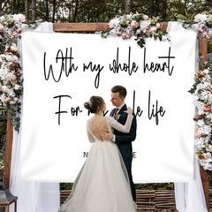 Lofaris Personalized Wedding Backdrop Tapestry for Photo