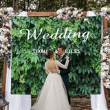 Load image into Gallery viewer, Lofaris Personalized Whole Green Leaves Wedding Backdrop