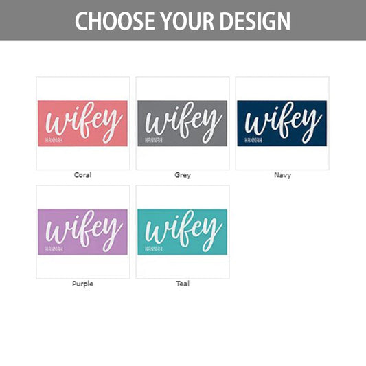 Lofaris Personalized Wifey Hubby Solid Summer Beach Towel