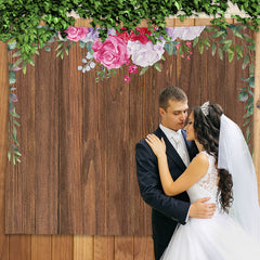 Lofaris Personalized Wooden Floral Wedding Backdrop Banner