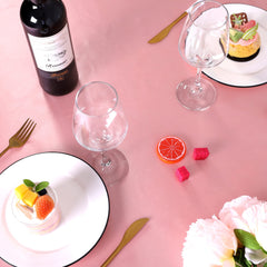 Lofaris Pink 108 GSM Smooth Satin Banquet Round Tablecloth