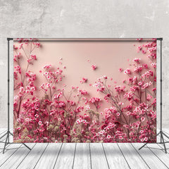 Lofaris Pink 3D Flowers Fine Art Backdrop For Photography