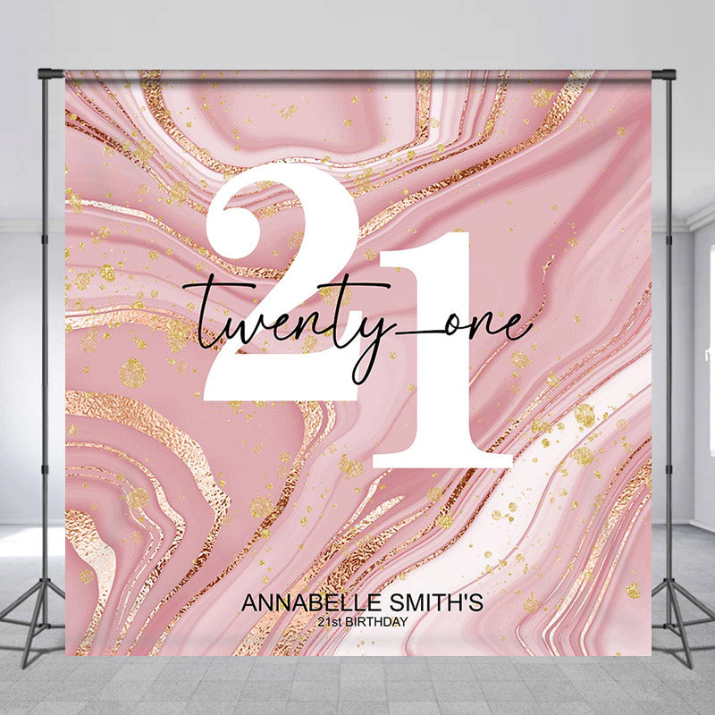 Lofaris Pink Abstract Texture Custom 21st Birthday Backdrop