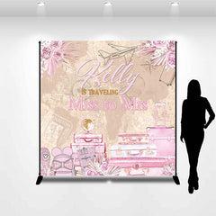 Lofaris Pink Boho Traveling Custom Bridal Shower Backdrop