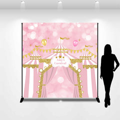 Lofaris Pink Circus Balloon Bokeh Custom Birthday Backdrop