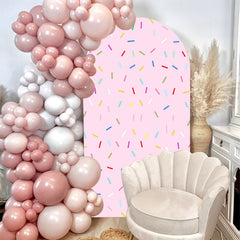 Lofaris Pink Colorful Candy Arch Backdrop For Birthday Party