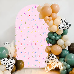 Lofaris Pink Colorful Candy Arch Backdrop For Birthday Party