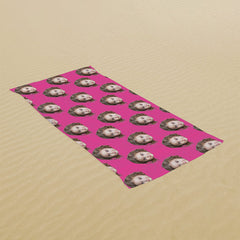 Lofaris Pink Custom Photo Beach Towel for Unique Gifts