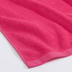 Lofaris Pink Embroidered Cute Sea Creatures Beach Towel