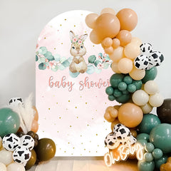 Lofaris Pink Floral Rabbit Baby Shower Chiara Arch Backdrop