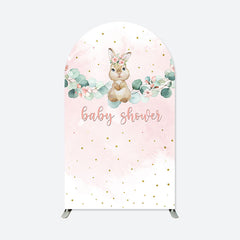 Lofaris Pink Floral Rabbit Baby Shower Chiara Arch Backdrop