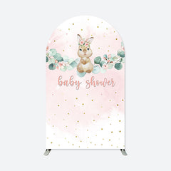 Lofaris Pink Floral Rabbit Baby Shower Chiara Arch Backdrop