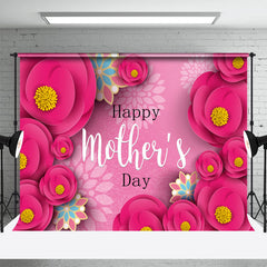 Lofaris Pink Flowers Happy Mothers Day Party Backdrop