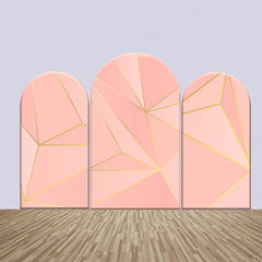 Lofaris Pink Golden Lines Birthday Party Arch Backdrop Kit