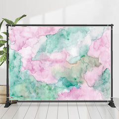 Lofaris Pink Green Watercolor Ink Abstract Textured Backdrop