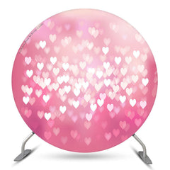 Lofaris Pink Heart Bokeh Circle Valentines Day Backdrop