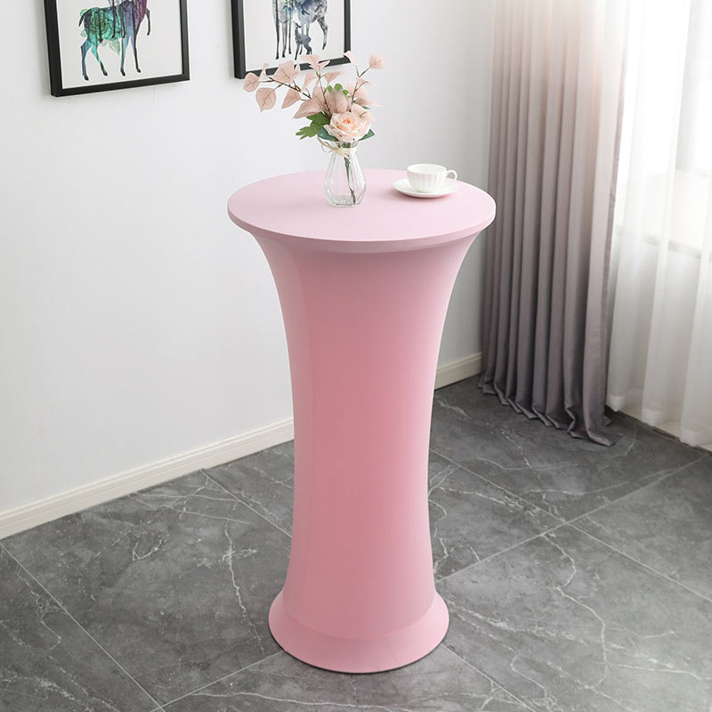 Lofaris Pink High Top Round Spandex Cocktail Tablecloths