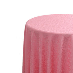 Lofaris Pink Jacquard Polyester Round Banquet Tablecloth