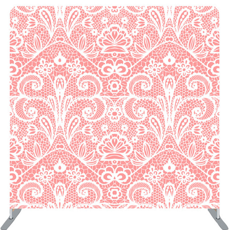 Lofaris Pink Lace Parttern Fabric Backdrop Cover For Party